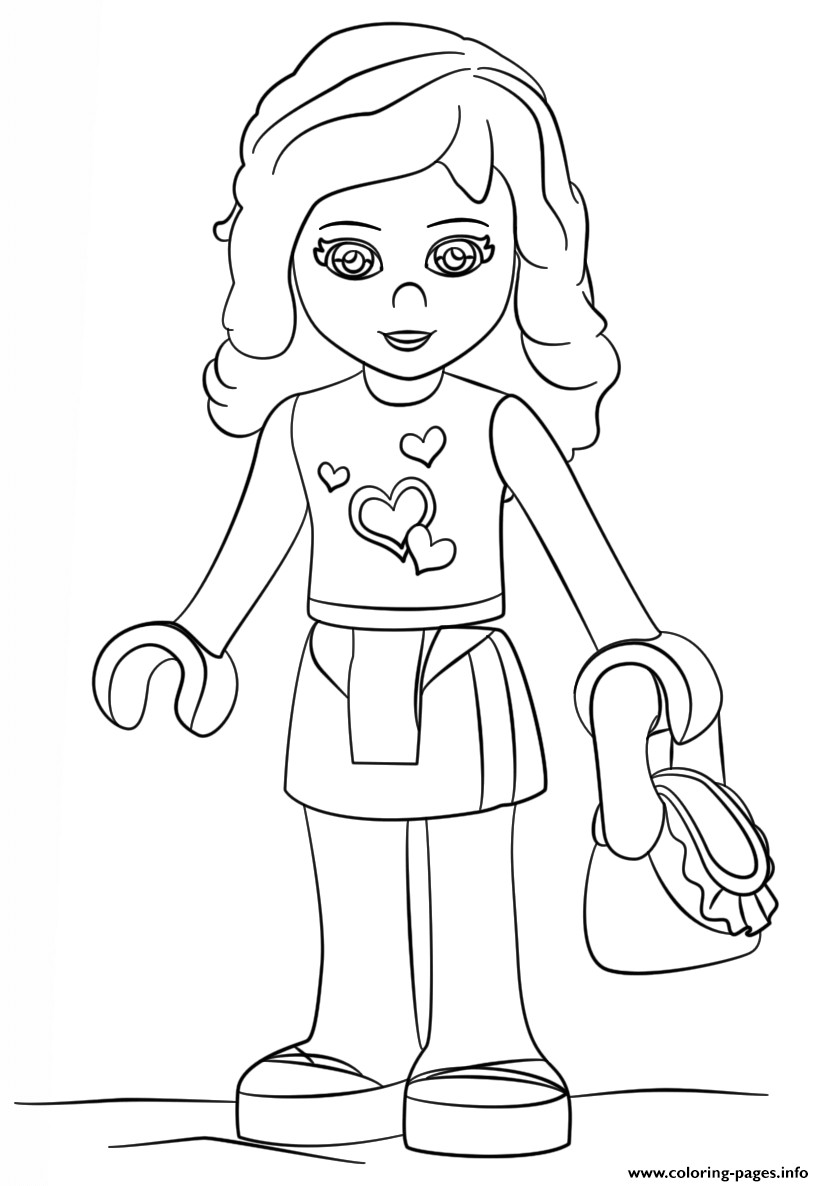 Free Coloring Pages Girls Legos
 Lego Friends Olivia Girl Coloring Pages Printable