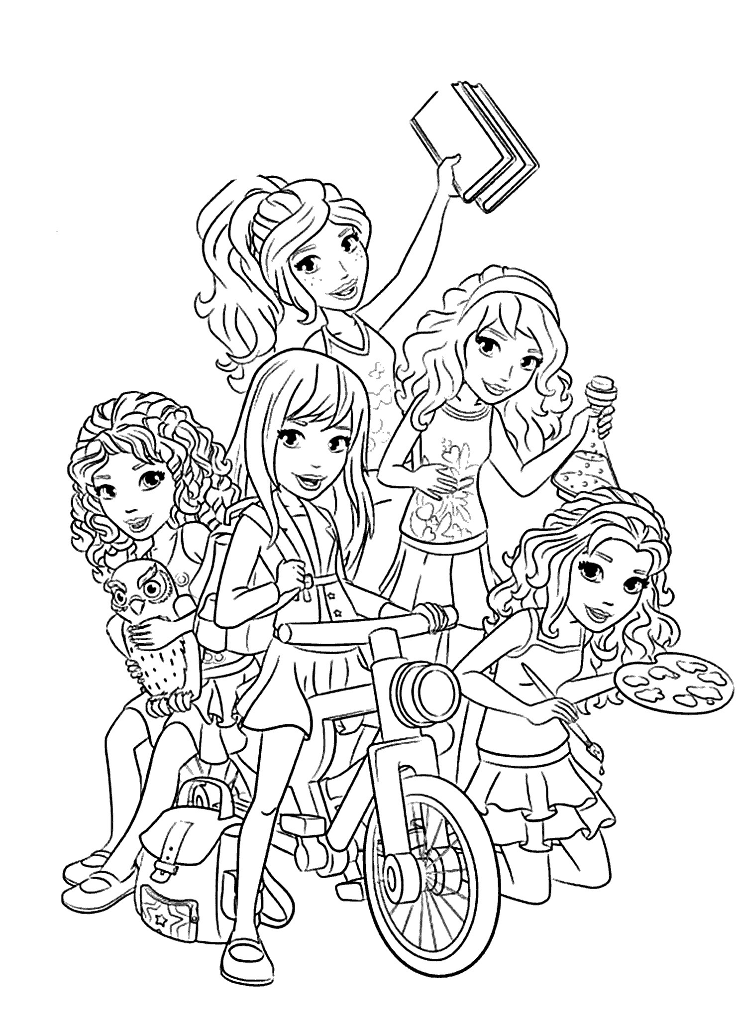 Free Coloring Pages Girls Legos
 friends coloring pages for girls