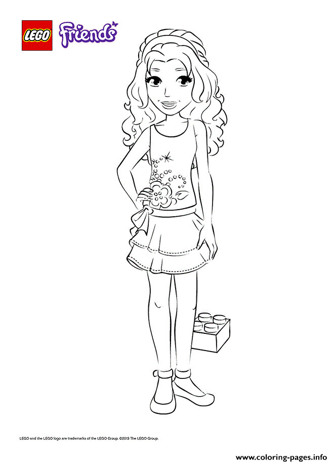 Free Coloring Pages Girls Legos
 Lego Friends Girl Coloring Pages Printable