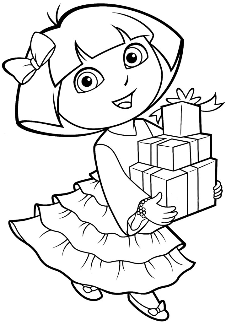 Free Coloring Printable Pages
 Printable Dora Coloring Pages
