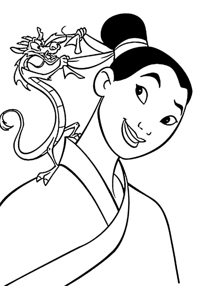 Free Coloring Printable Pages
 Mulan coloring pages for kids printable free