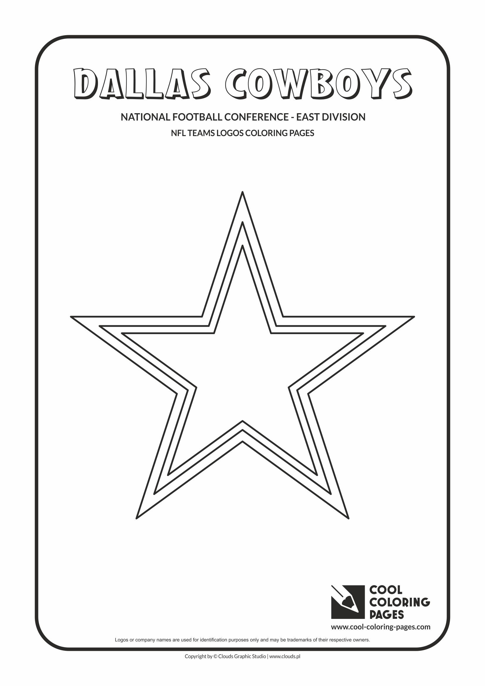 Free Dallas Cowboys Coloring Pages
 Cool Coloring Pages NFL teams logos coloring pages Cool