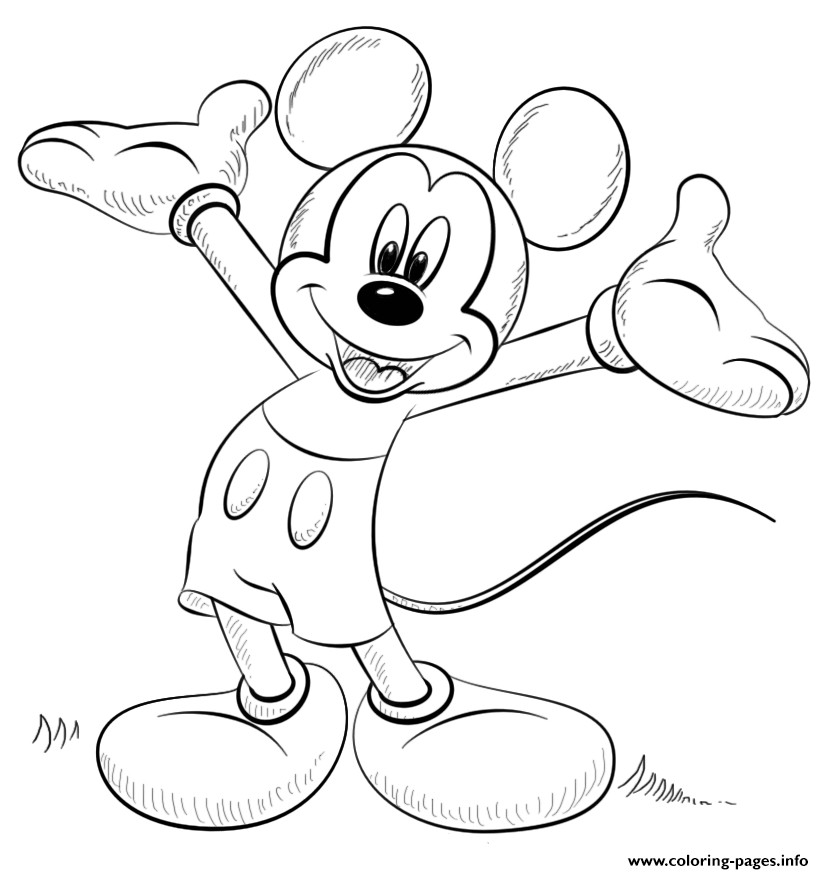Free Disney Coloring Pages For Kids
 Mickey Mouse Disney Coloring Pages Printable