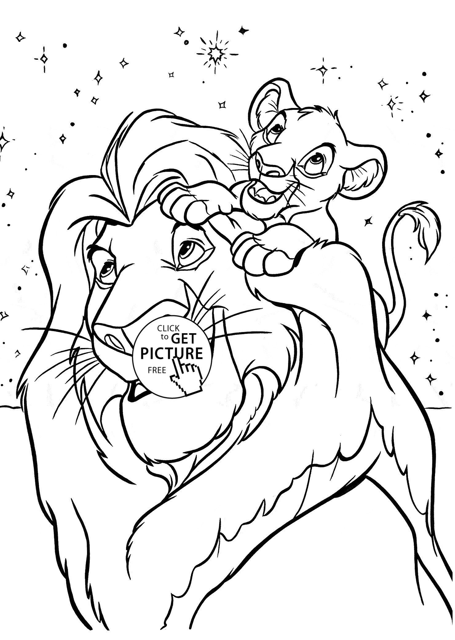 Free Disney Coloring Pages For Kids
 Lion King coloring page for kids disney coloring pages