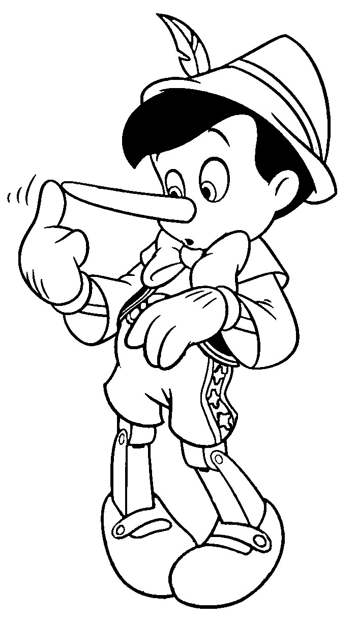 Free Downloadable Coloring Pages For Toddlers
 Free Printable Pinocchio Coloring Pages For Kids