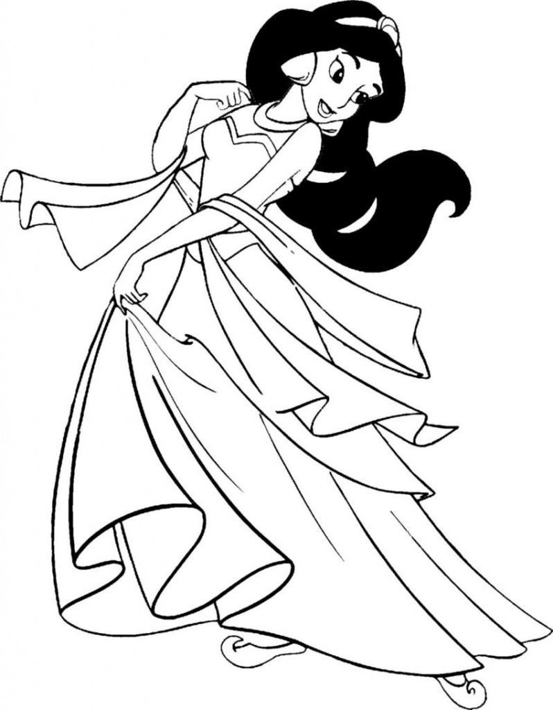 Free Downloadable Coloring Pages For Toddlers
 Free Printable Jasmine Coloring Pages For Kids Best