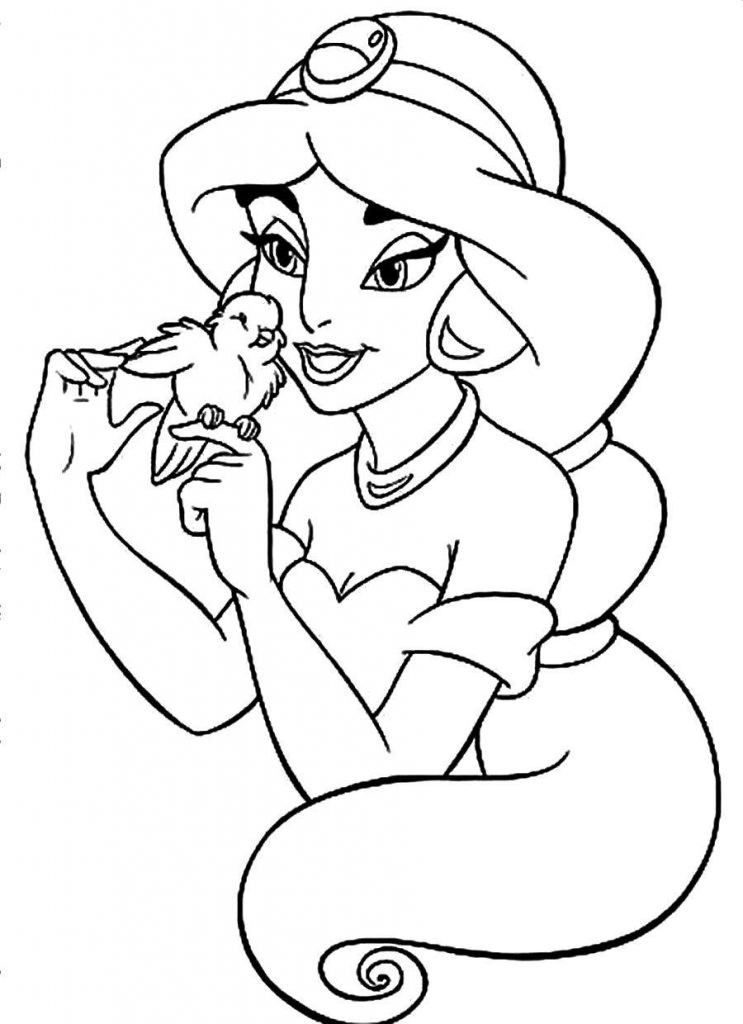 Free Downloadable Coloring Pages For Toddlers
 Free Printable Jasmine Coloring Pages For Kids Best