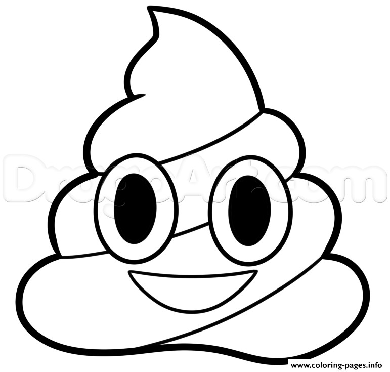 Free Emoji Coloring Pages
 Print poop emoji coloring pages Coloring Pages