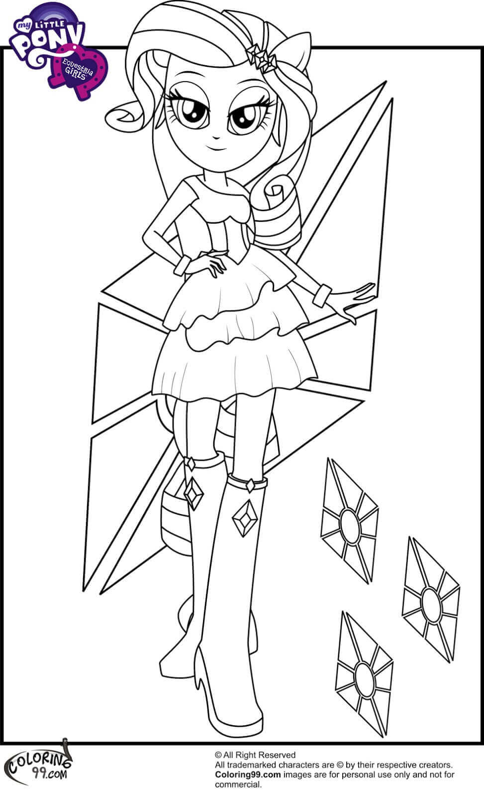 Free Equestria Girl Coloring Pages
 15 Printable My Little Pony Equestria Girls Coloring Pages