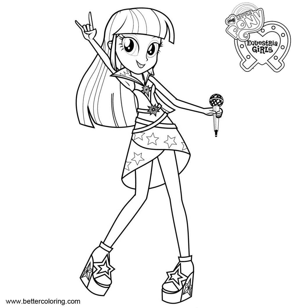 Free Equestria Girl Coloring Pages
 My Little Pony Equestria Girls Coloring Pages Twilight