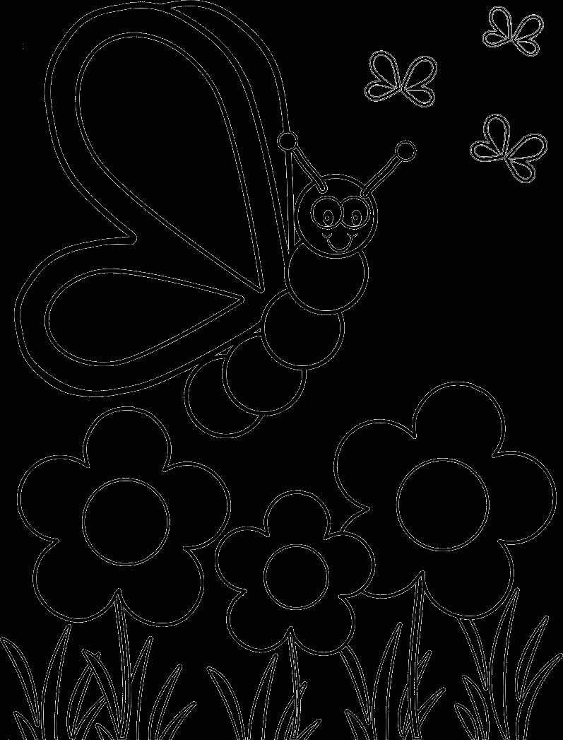 Free Flowers Coloring Pages Toddler
 Butterfly Coloring Pages Preschool Coloring Home