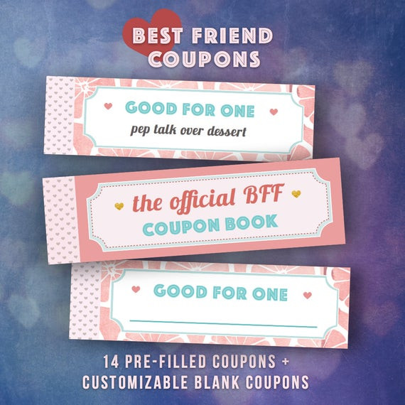 Free Gift Ideas For Girlfriend
 Best Friends Gifts DIY Coupon Book Single Girl Friend bff