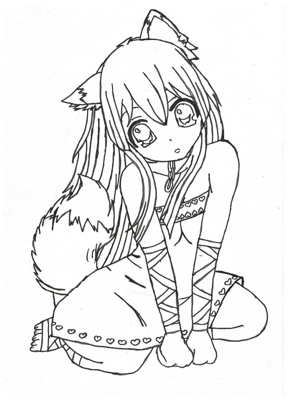 Free Girl Coloring Pages To Print
 nice brilliant Anime Girl Coloring Pages Free Coloring