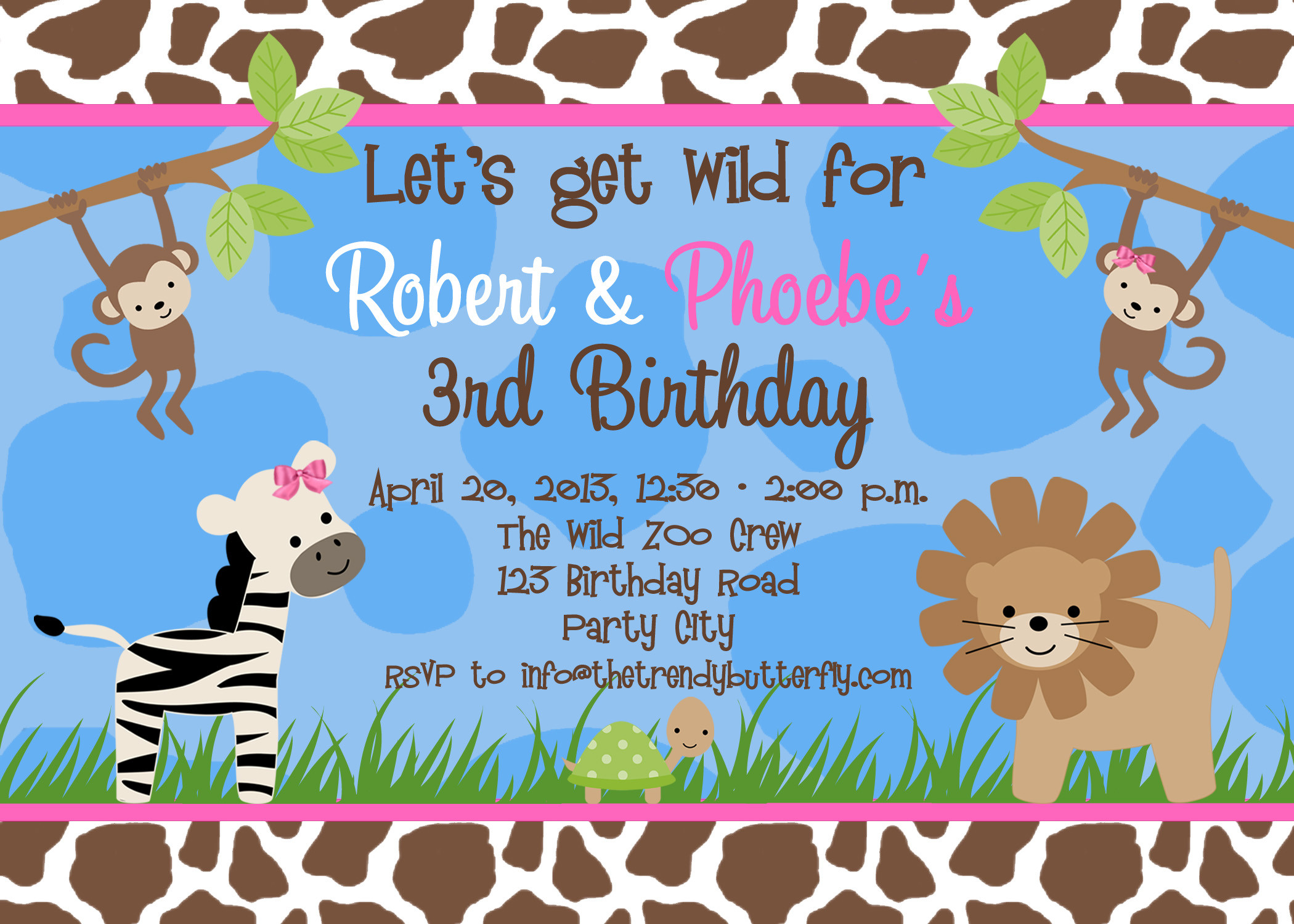 Free Online Birthday Party Invitations
 Free Birthday Party Invitation Templates