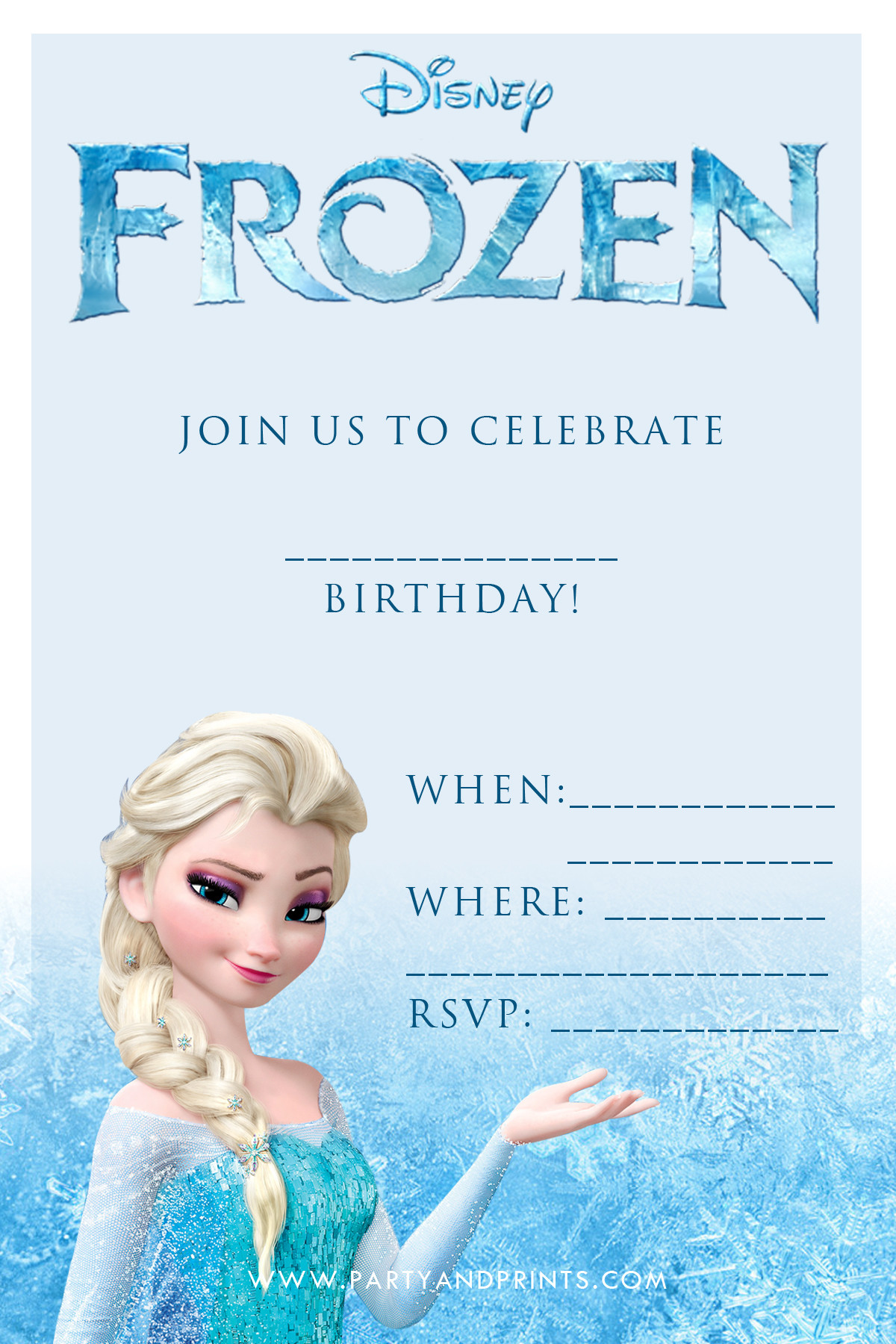 Free Online Birthday Party Invitations
 20 Frozen Birthday Party Ideas