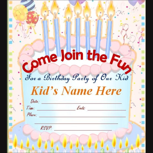 Free Online Birthday Party Invitations
 63 Printable Birthday Invitation Templates PDF PSD Word