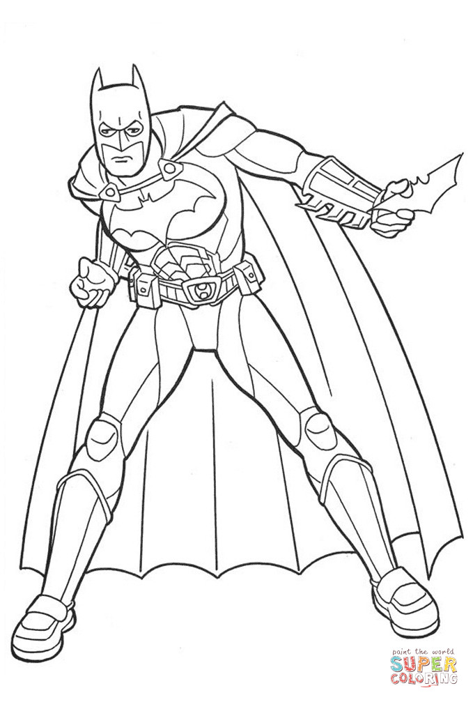 Free Printable Batman Coloring Pages
 Batman the Caped Crusader coloring page
