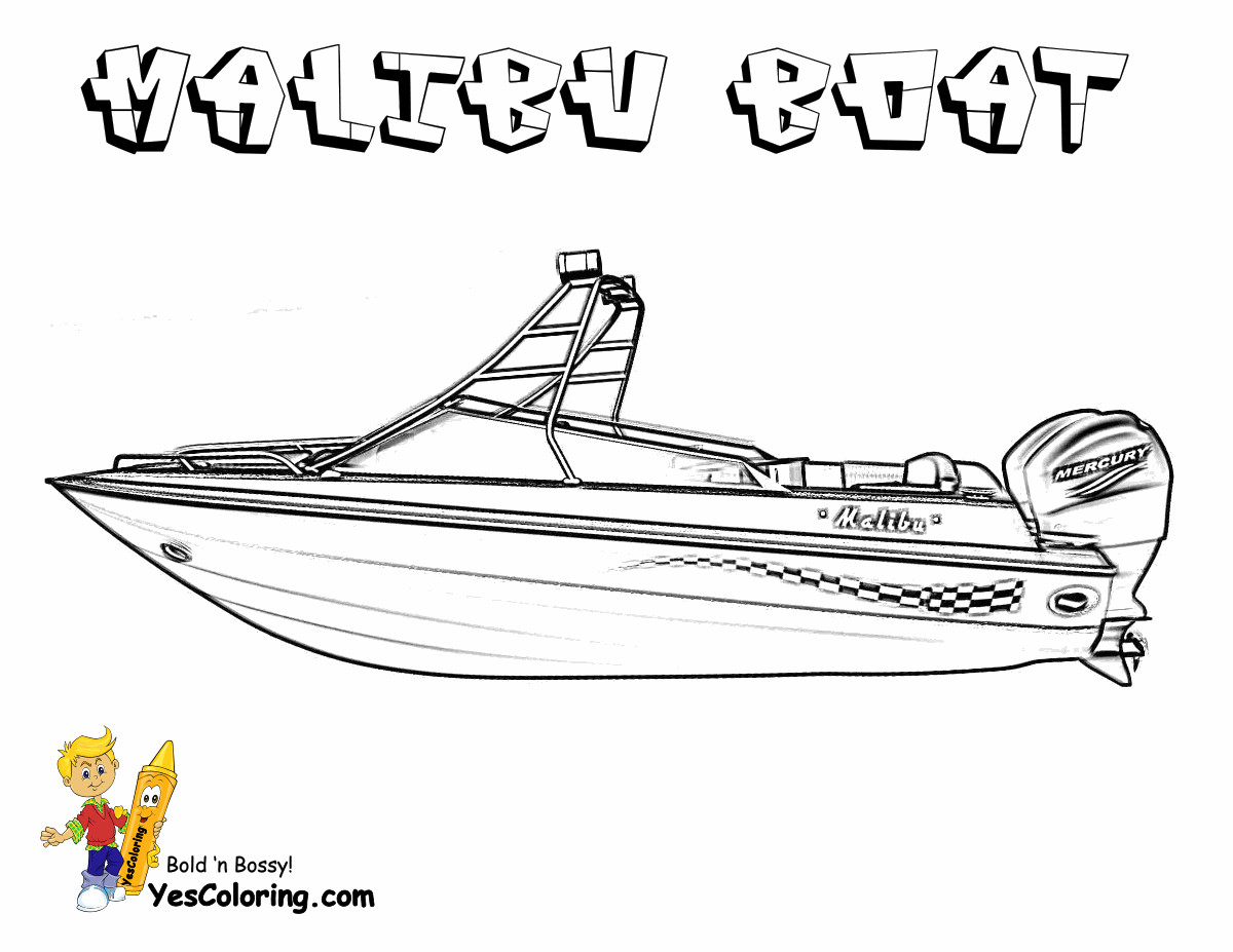 Free Printable Boat Coloring Pages
 Rugged Boat Coloring Page Free