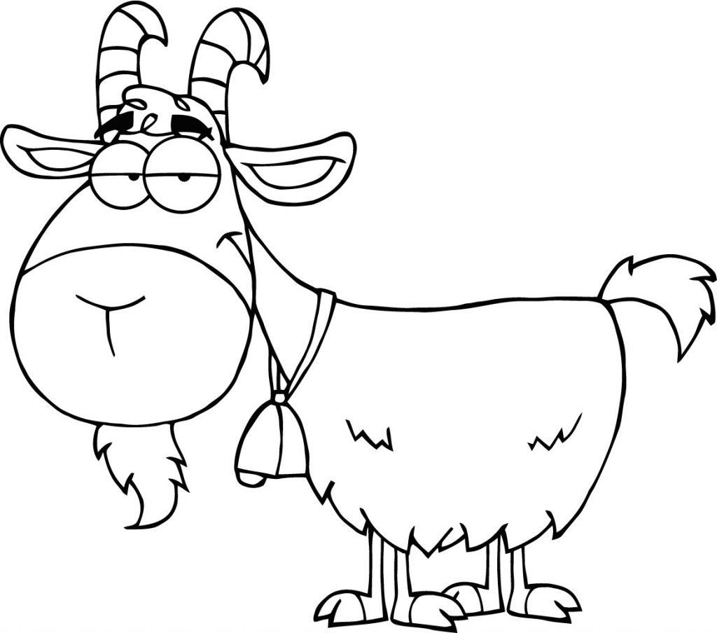 Free Printable Cartoon Coloring Pages
 Free Printable Goat Coloring Pages For Kids