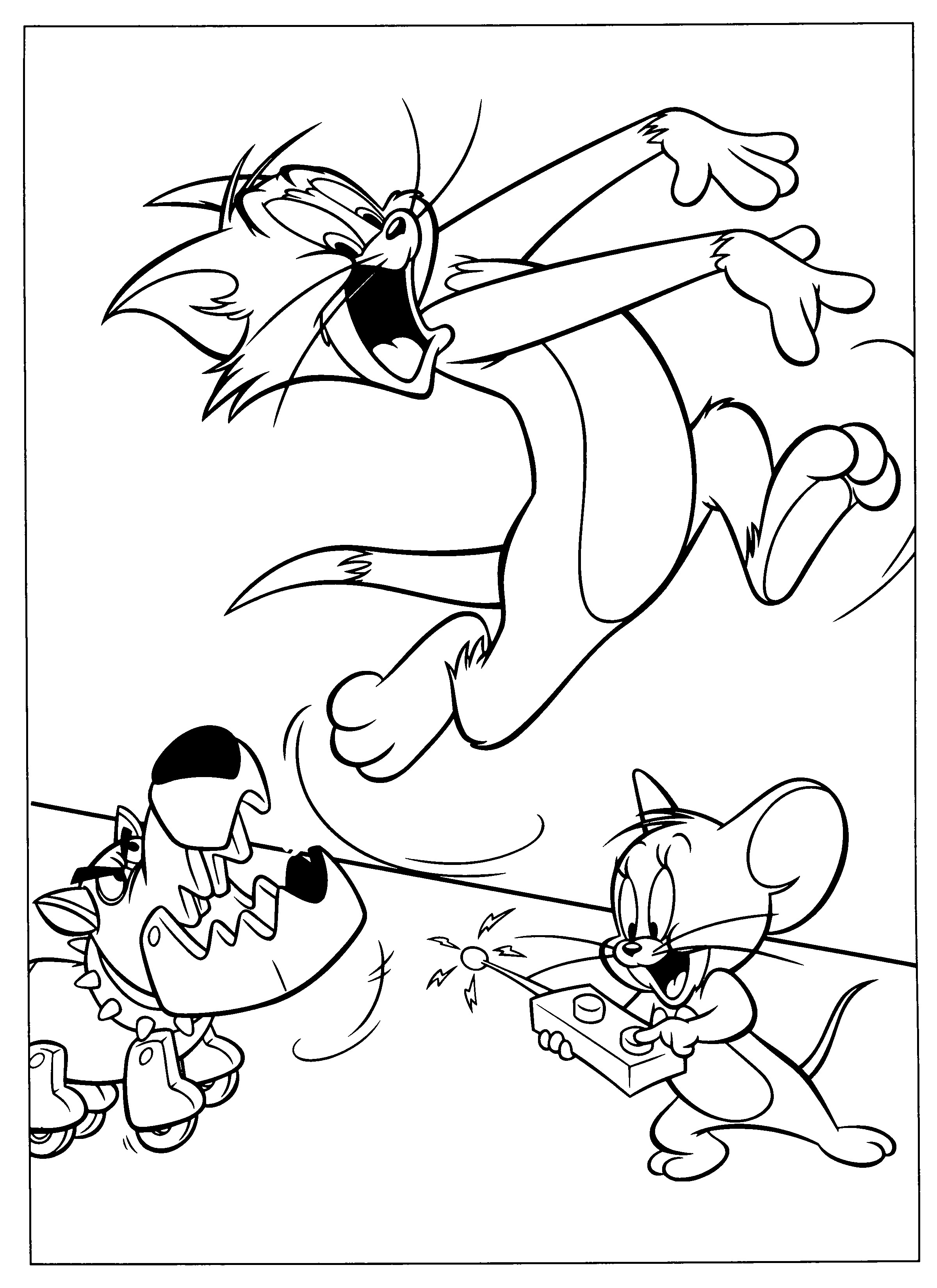 Free Printable Cartoon Coloring Pages
 Free Printable Tom And Jerry Coloring Pages For Kids