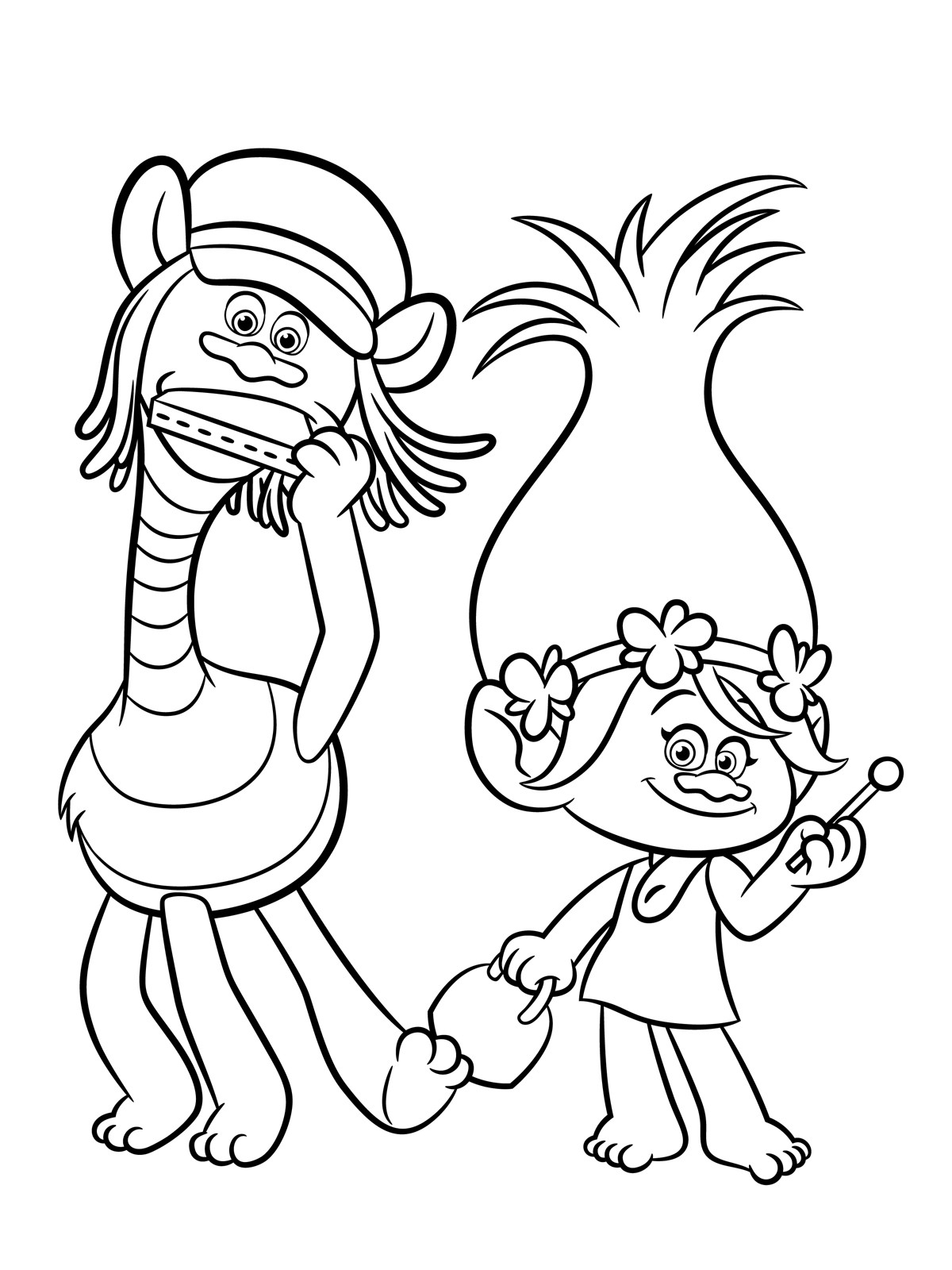 Free Printable Cartoon Coloring Pages
 Trolls Coloring pages to and print for free
