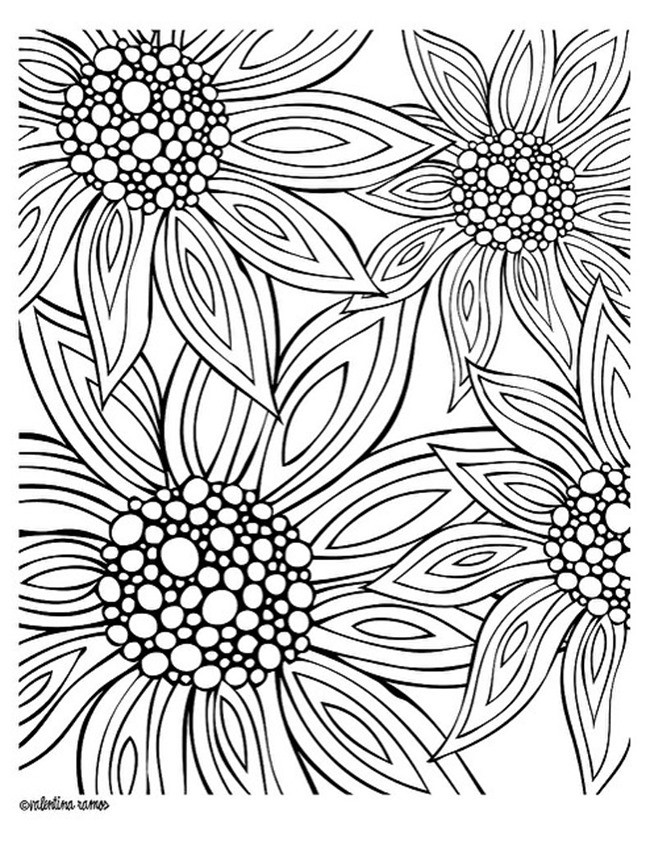 Free Printable Coloring Pages Flowers
 12 Free Printable Adult Coloring Pages for Summer