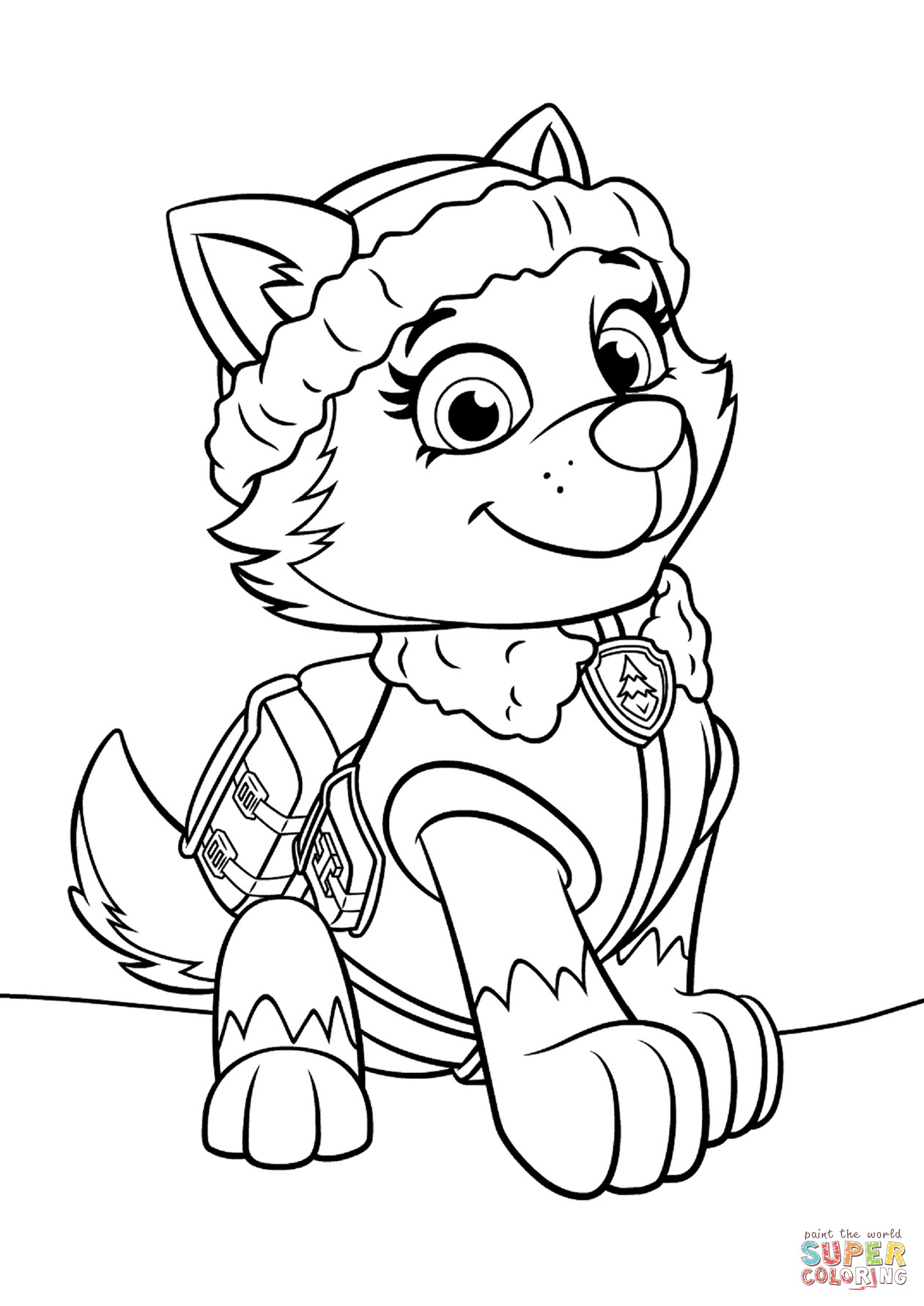 Free Printable Coloring Pages Paw Patrol
 Paw Patrol Everest coloring page