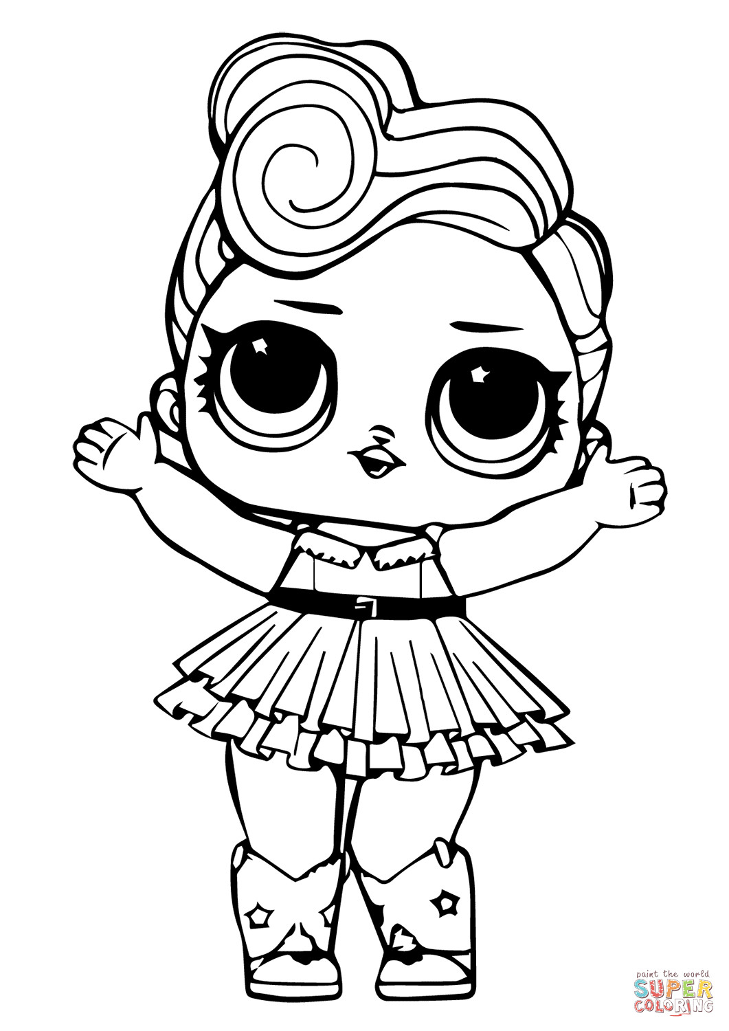 Free Printable Coloring Sheets For Girls
 LOL Doll Luxe coloring page