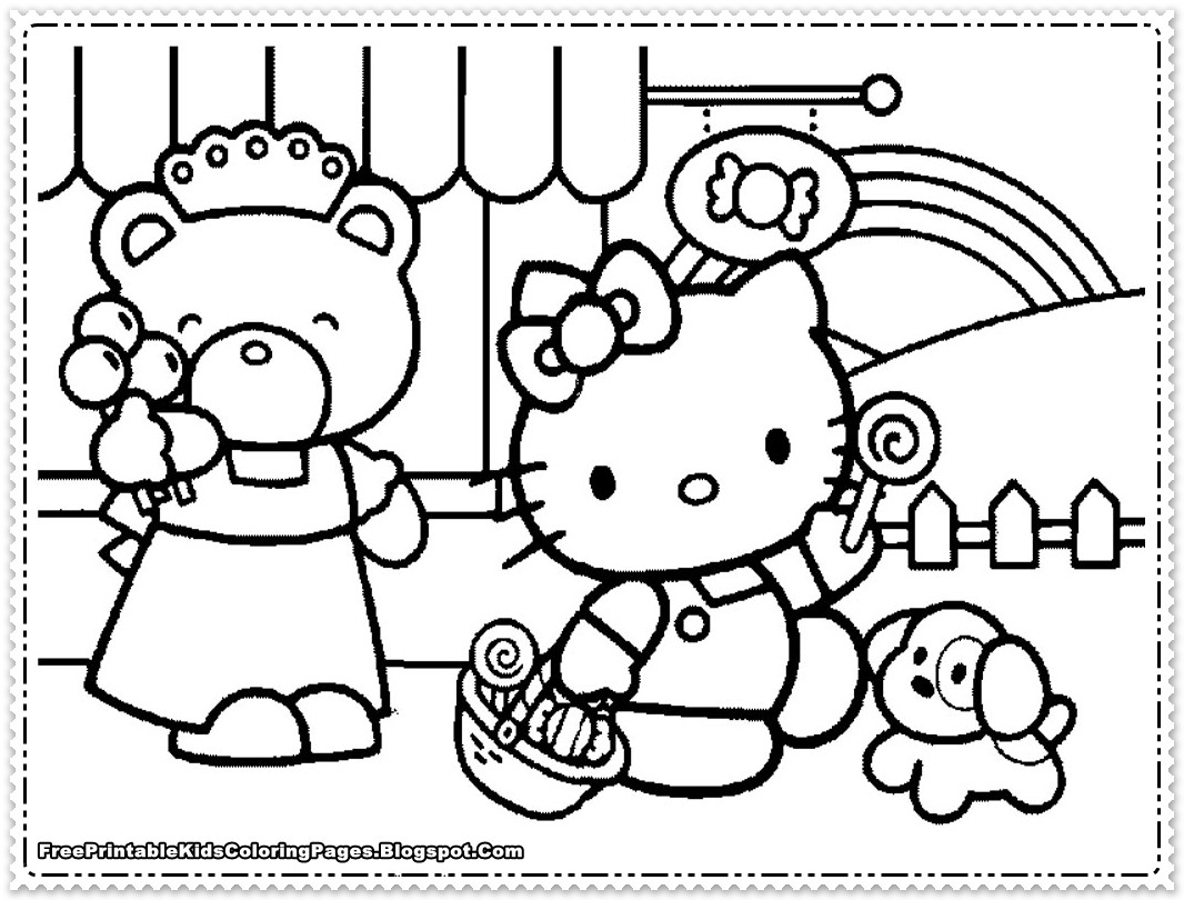 Free Printable Coloring Sheets For Girls
 Hello Kitty Coloring Pages For Girls