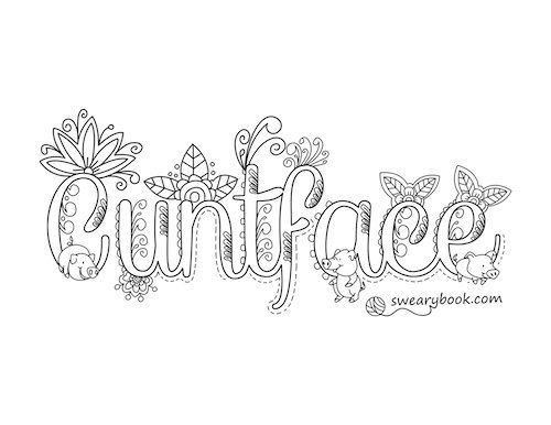 Free Printable Cuss Word Coloring Pages
 Swear Word Printable Adult Coloring Pages