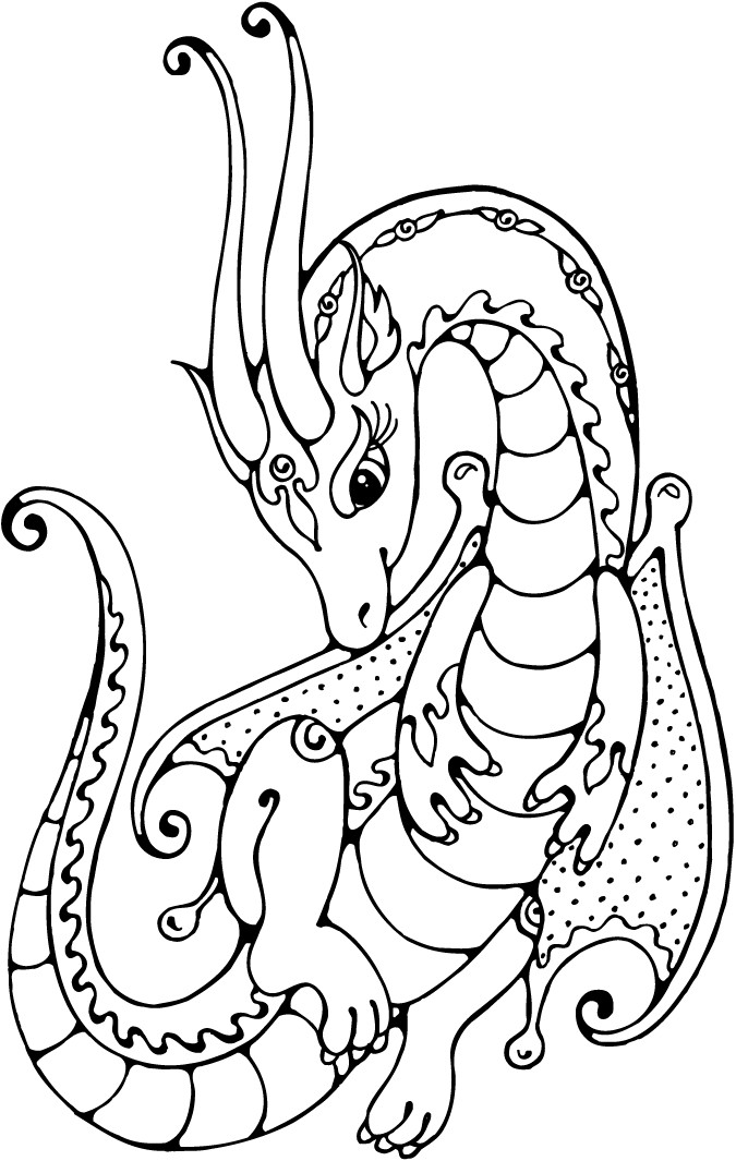 Free Printable Dragon Coloring Pages
 Coloring Pages Dragon Coloring Pages Free and Printable