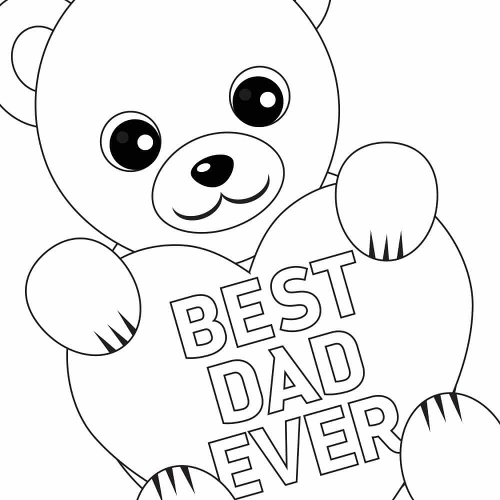Free Printable Fathers Day Coloring Pages
 Free Printable Father s Day Coloring Card and Page