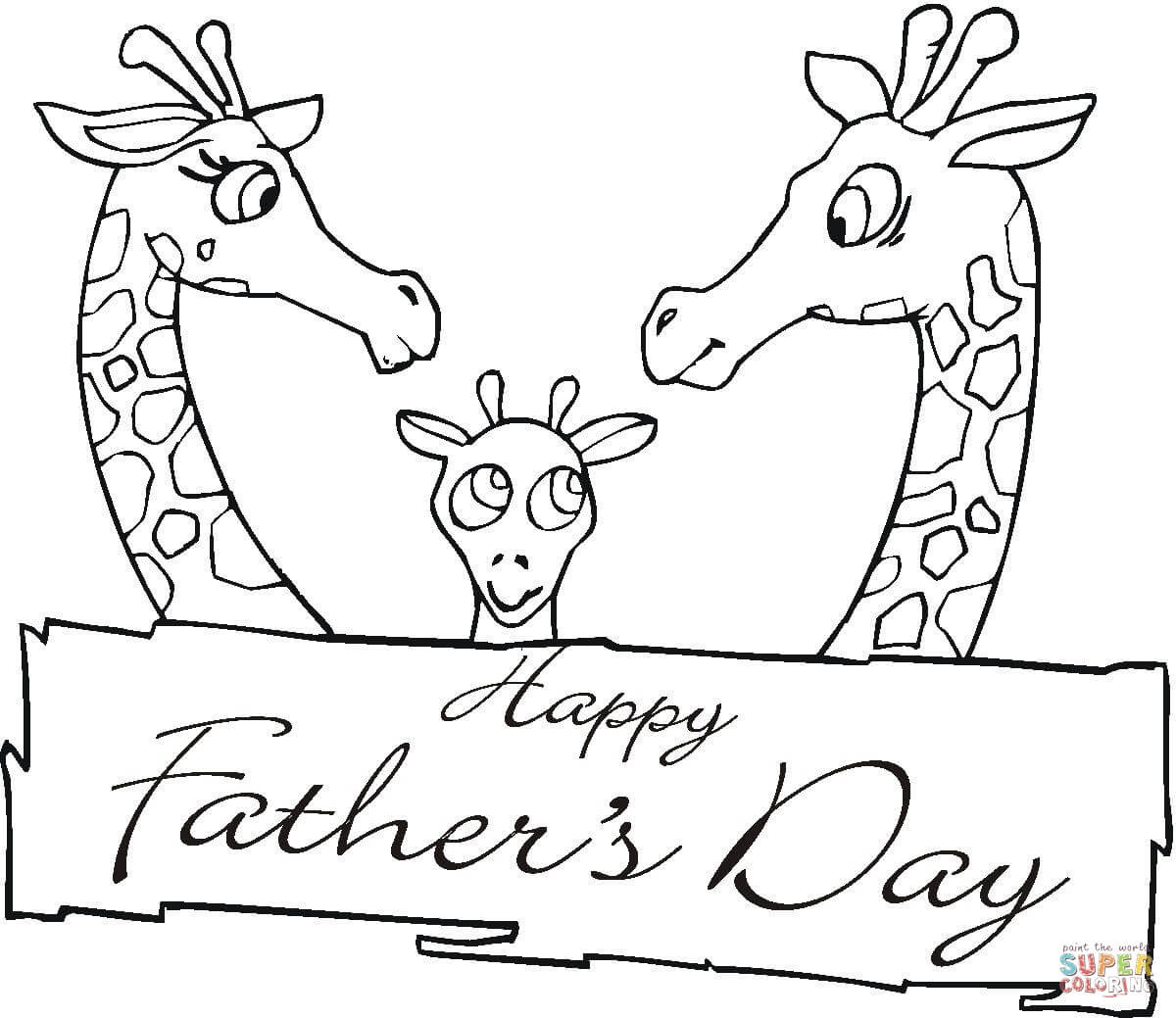 Free Printable Fathers Day Coloring Pages
 Giraffes To her Father s Day coloring page