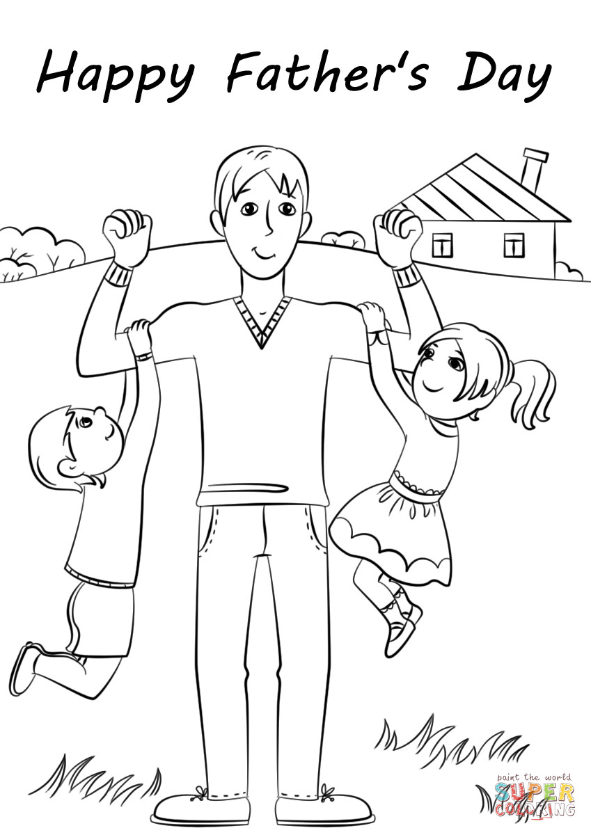 Free Printable Fathers Day Coloring Pages
 Happy Father s Day coloring page
