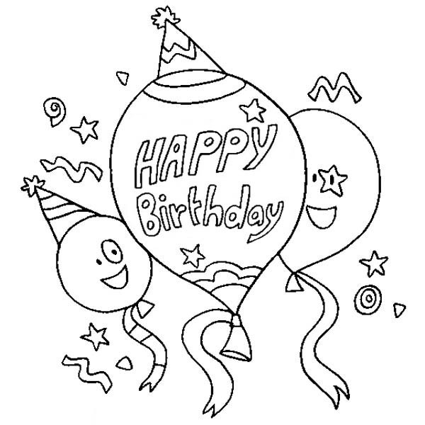 Free Printable Happy Birthday Coloring Pages
 Happy Birthday Coloring Pages