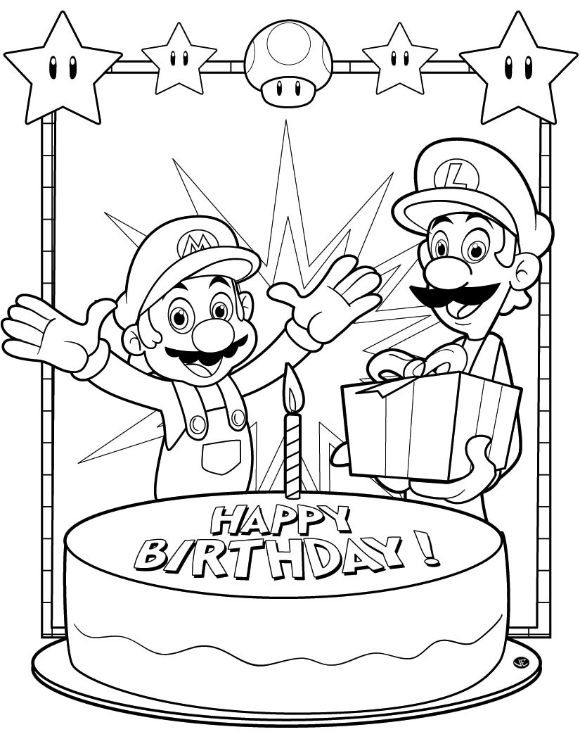 Free Printable Happy Birthday Coloring Pages
 happy birthday coloring pages