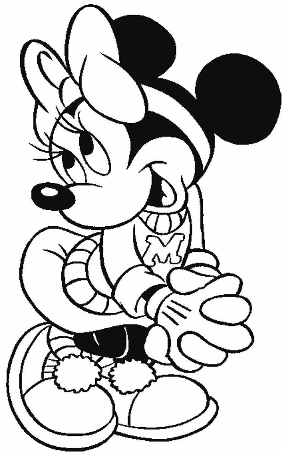 Free Printable Minnie Mouse Coloring Pages
 Mickey And Minnie Mouse Coloring Pages To Print For Free
