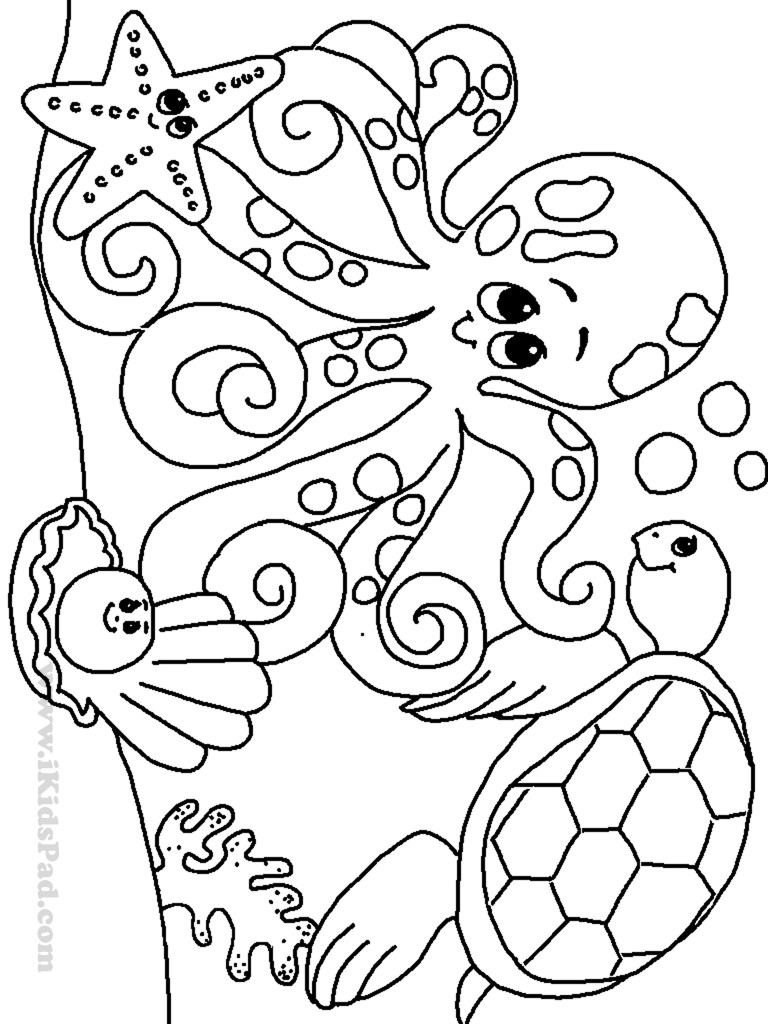 Free Printable Ocean Coloring Pages
 Free printable ocean coloring pages for kids Coloring