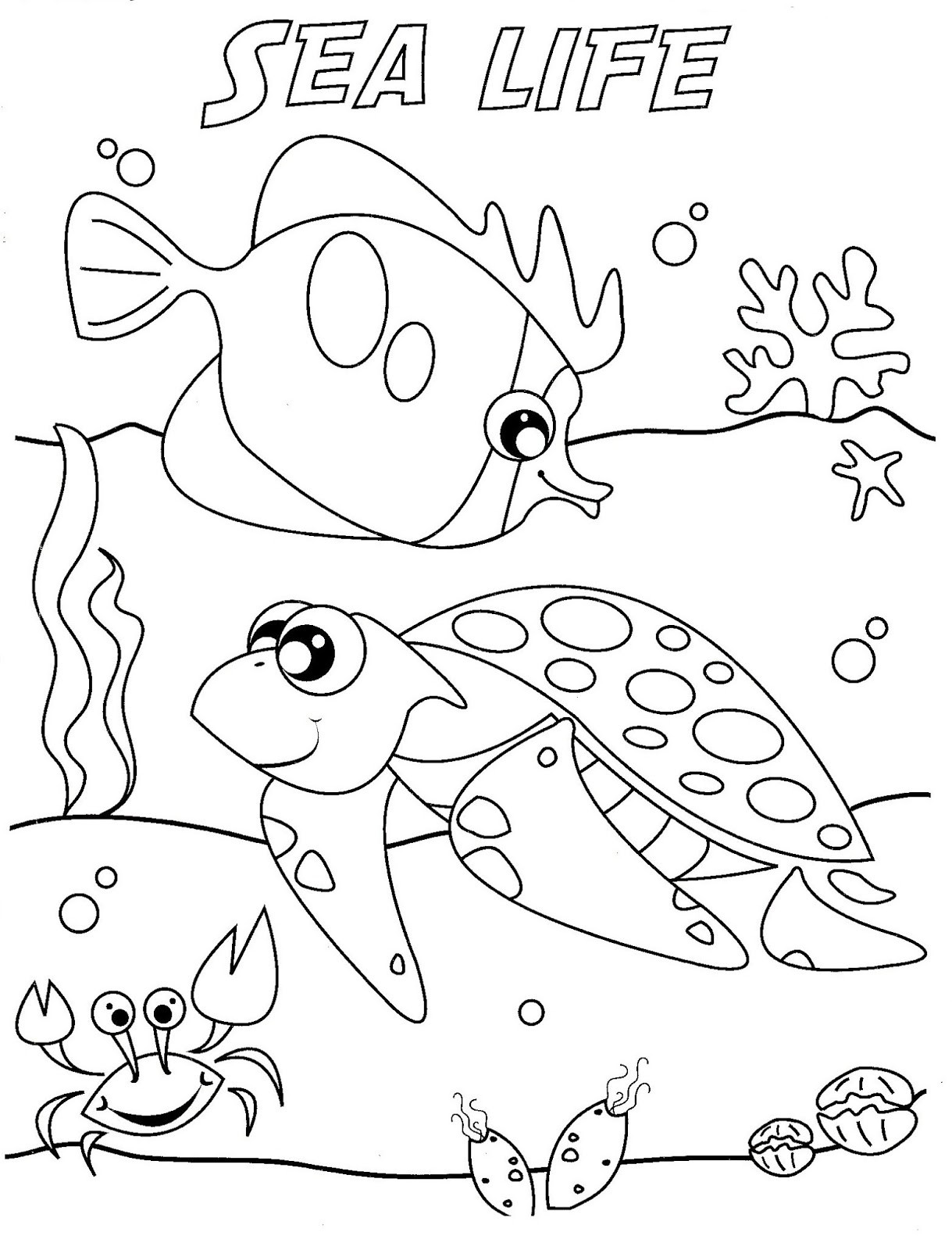 Free Printable Ocean Coloring Pages
 Free Under the Sea Coloring Pages to print for kids