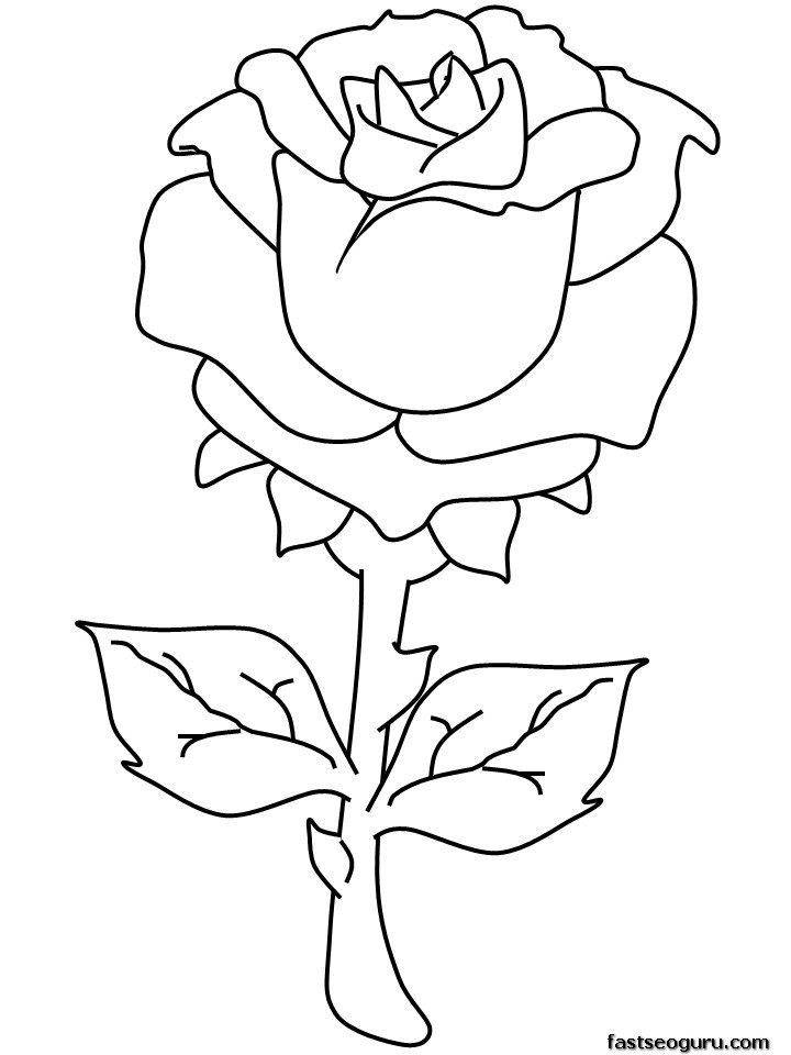 Free Printable Rose Coloring Pages
 Coloring Pages Roses AZ Coloring Pages
