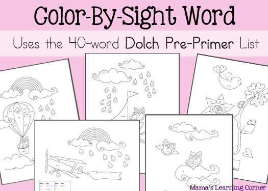 Free Printable Sight Word Coloring Pages
 Color By Number Archives Mamas Learning Corner