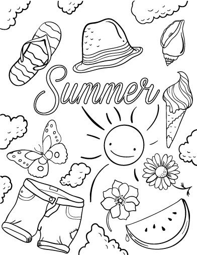 Free Printable Summer Coloring Pages
 Pin by Muse Printables on Coloring Pages at ColoringCafe