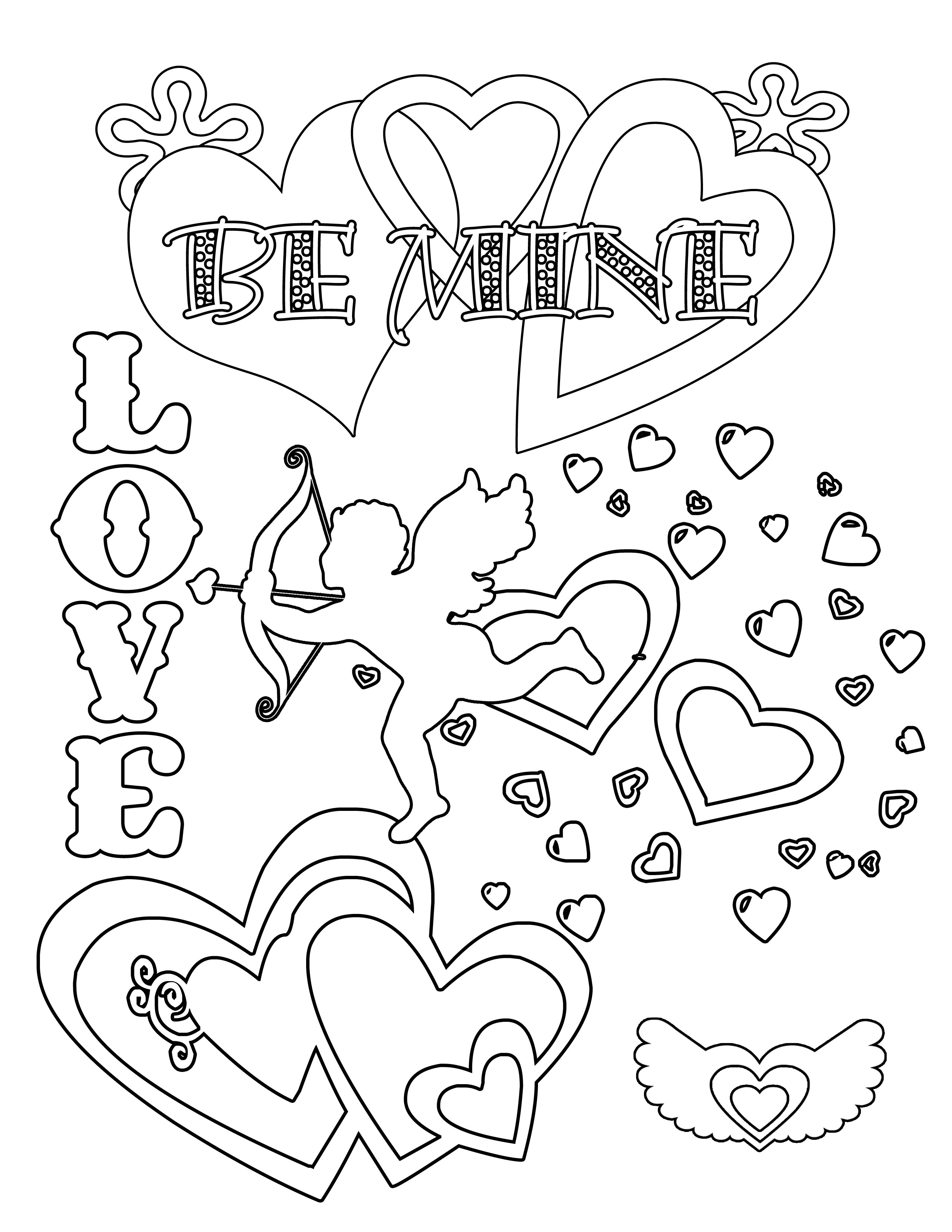 Free Printable Valentines Coloring Pages
 Party Simplicity Free Valentines Day Coloring Pages and