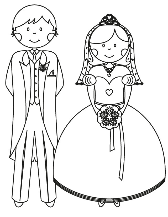 Free Printable Wedding Coloring Book
 17 wedding coloring pages for kids who love to dream about