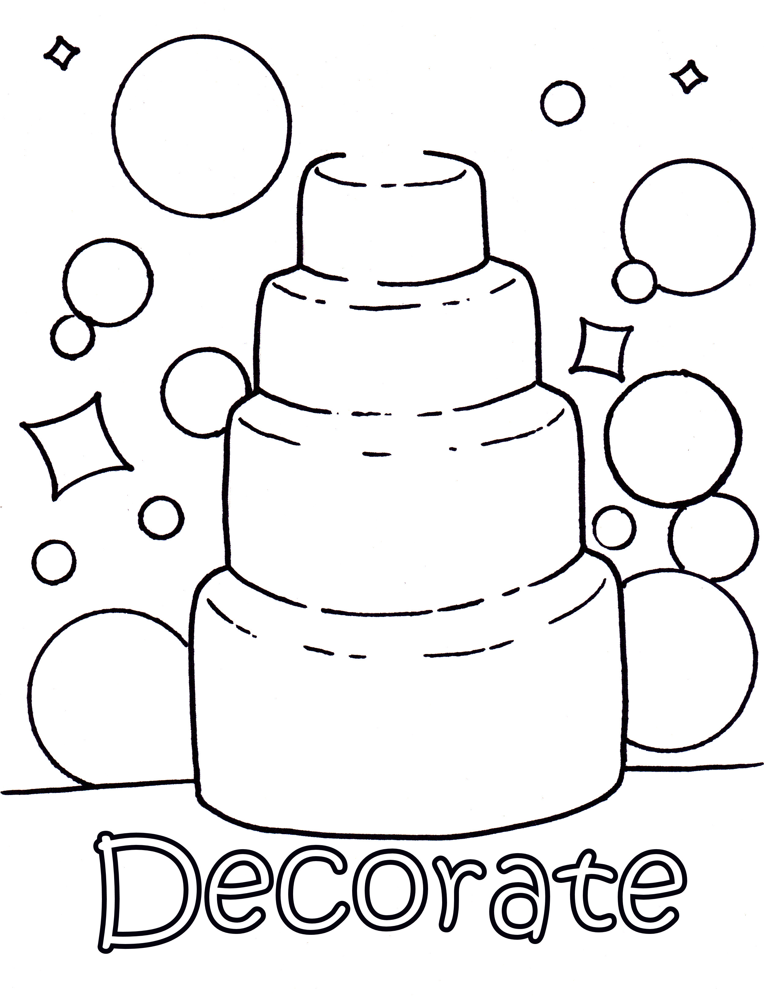 Free Printable Wedding Coloring Book
 Coloring picture Wedding cake colouring pages wedding