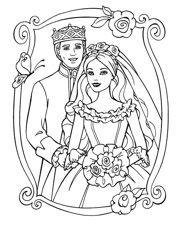 Free Printable Wedding Coloring Book
 Kids n fun