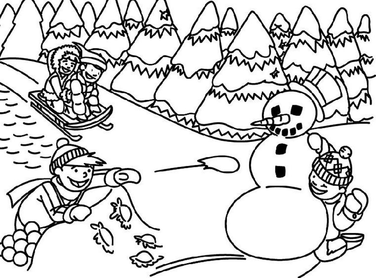 Free Printable Winter Coloring Pages
 Free Printable Coloring Pages Winter Scenes Coloring Home