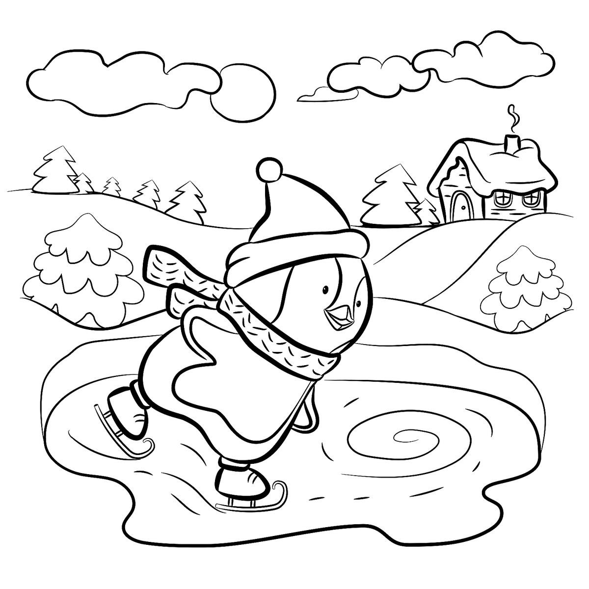 Free Printable Winter Coloring Pages
 Winter Puzzle & Coloring Pages Printable Winter Themed
