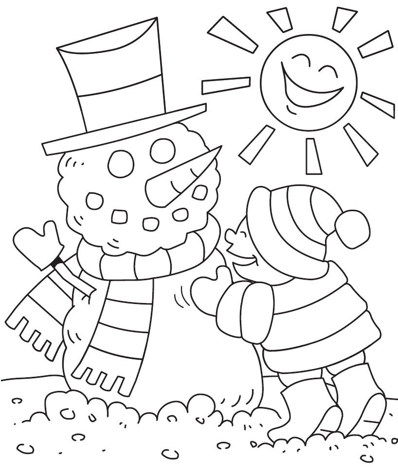Free Printable Winter Coloring Pages
 Free Printable Winter Coloring Pages For Kids