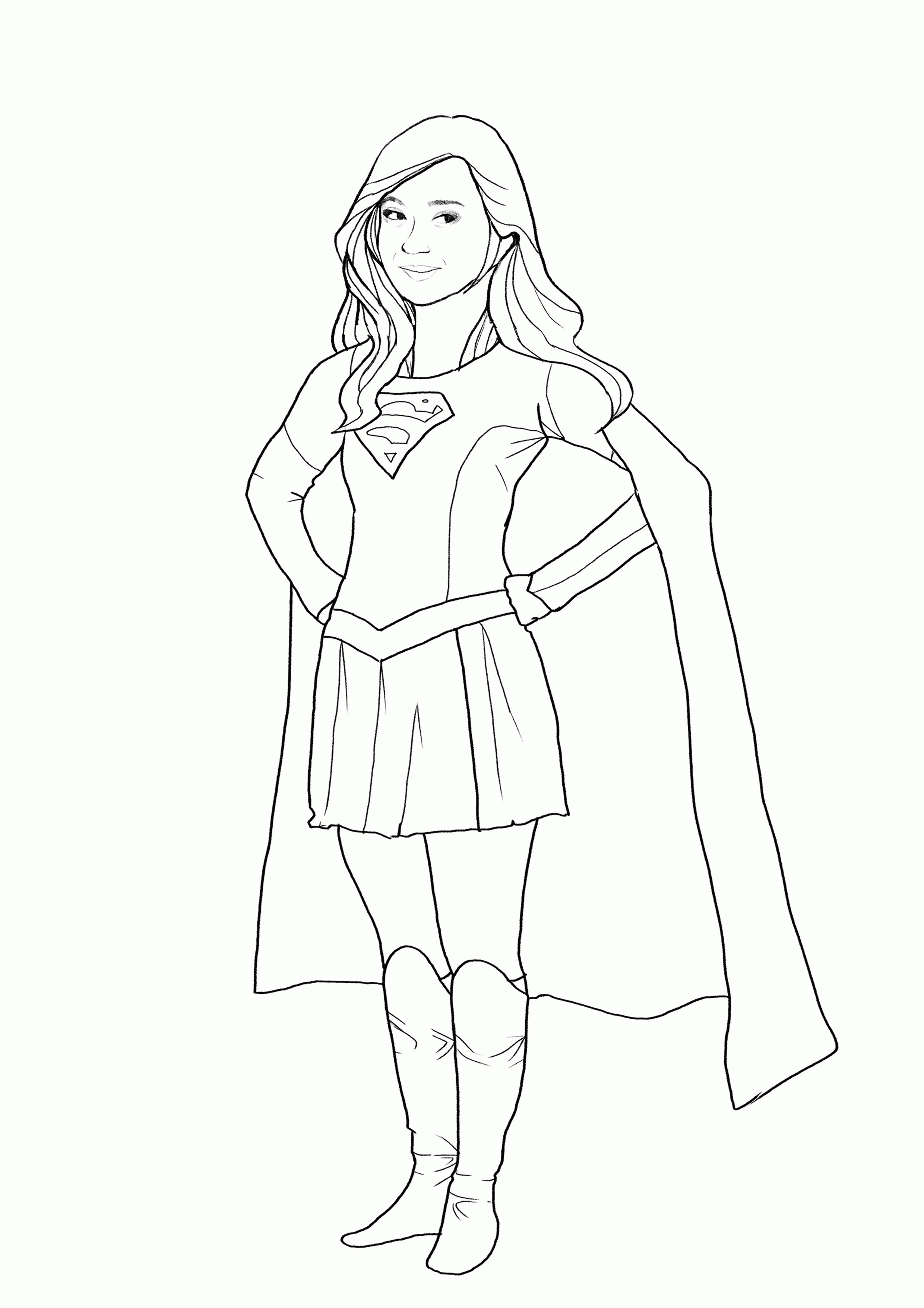 Free Supergirl Coloring Pages
 Free Supergirl Coloring Pages AZ Coloring Pages